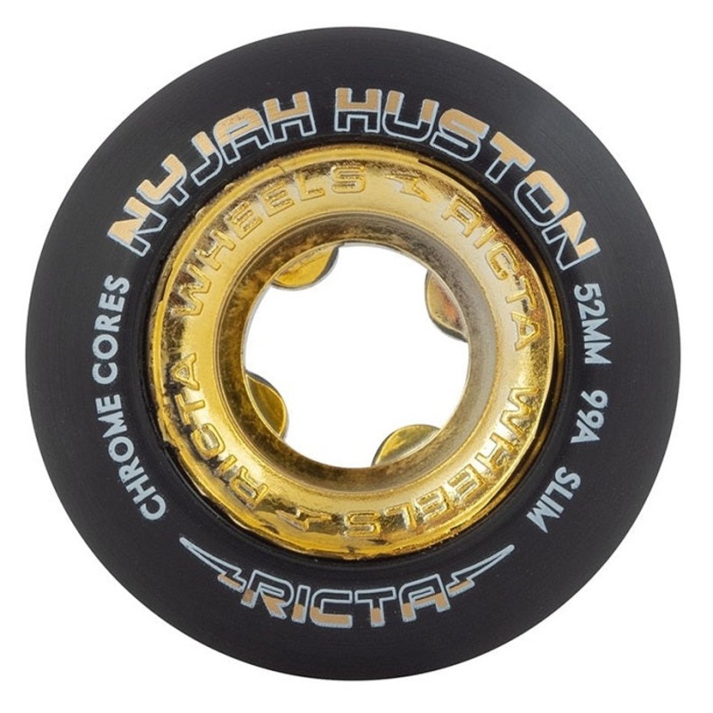 Ricta Nyjah Chrome Core Slim Black/Gold Wheels – 53mm 99a