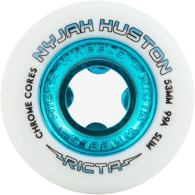 Ricta Nyjah Chrome Core Slim White/Teal Wheels – 54mm 99a