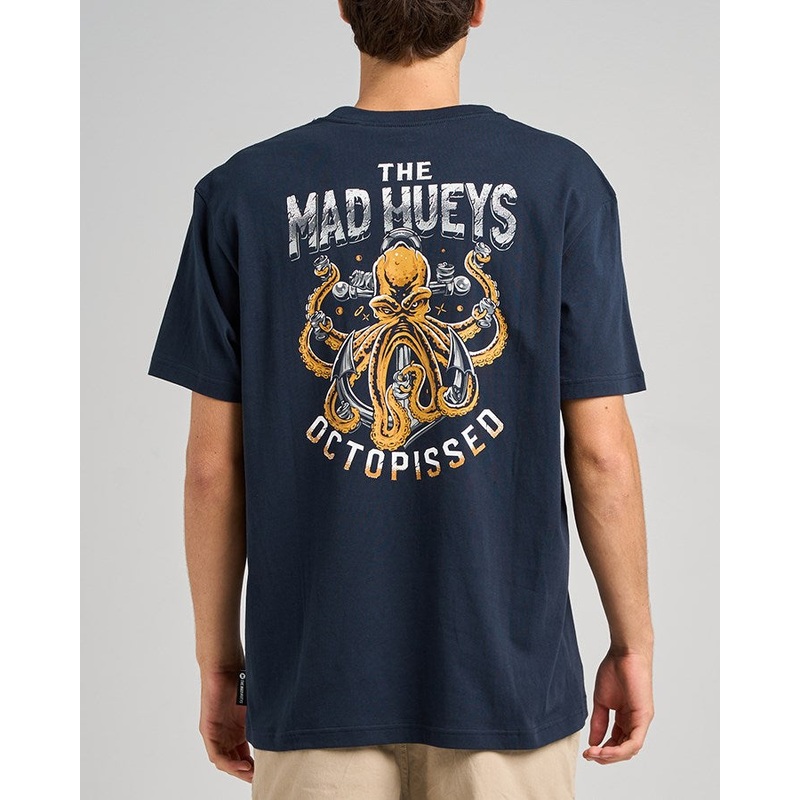 The Mad Hueys ANCHOR OCTOPISSED | SS TEE NAVY S