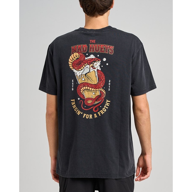 The Mad Hueys FANGIN | SS TEE WASHED BLACK S