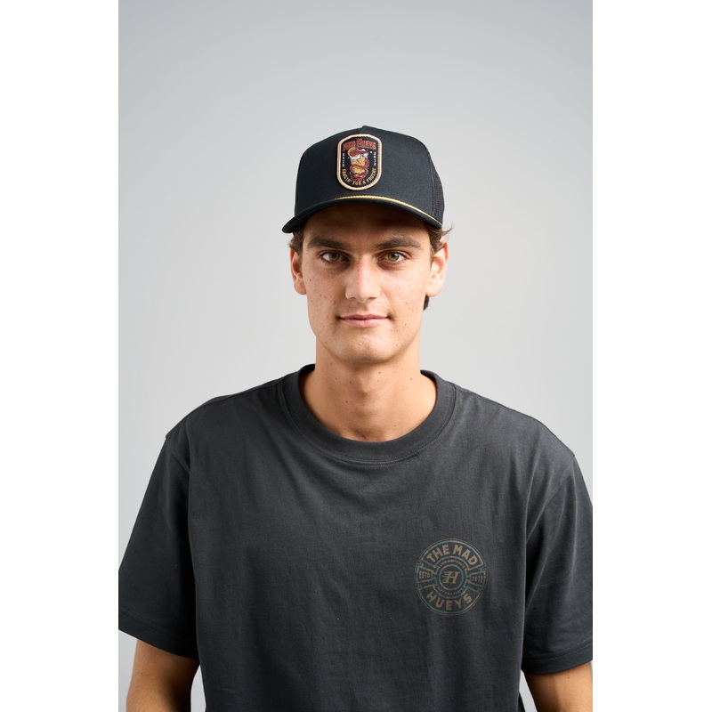 The Mad Hueys FANGIN | TWILL TRUCKER BLACK OSFM