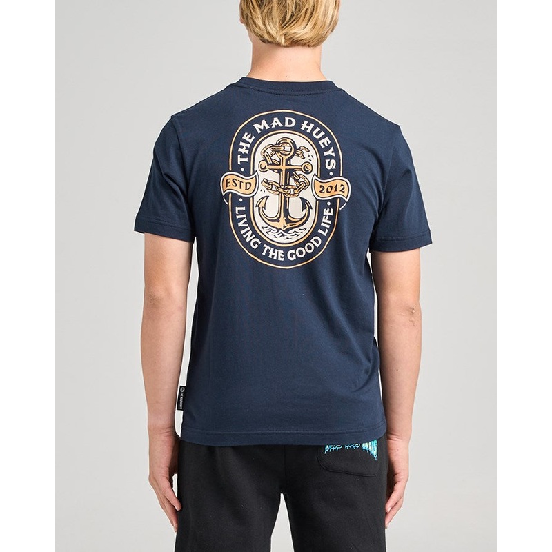 The Mad Hueys LIVING ANCHOR | YOUTH SS TEE NAVY 6