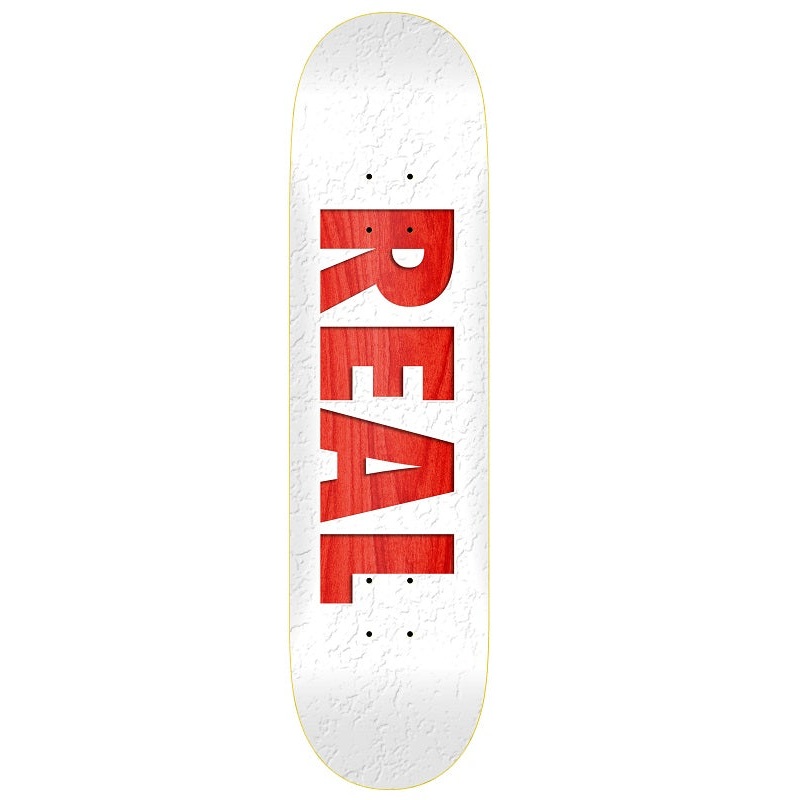 Real Bold Team Series White Skateboard Deck – 8.5″