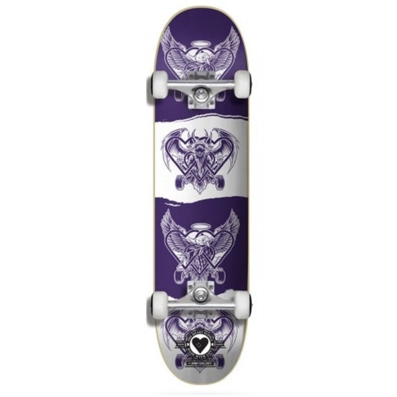 The Heart Supply Dark & Light Purple and White Pro Skateboard – 7.75″