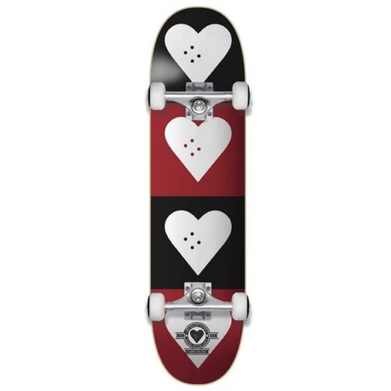 The Heart Supply Quad Logo Black and Red Skateboard – 7.75″