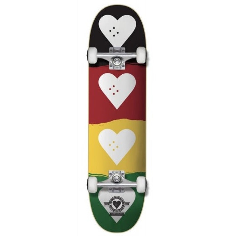 The Heart Supply Quad Logo Red, Gold and Green Skateboard – 8.25″