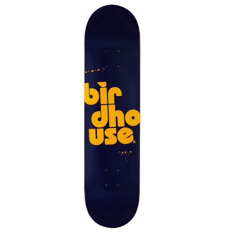 Birdhouse Stacked Spray Logo Navy Skateboard Deck – 7.75″