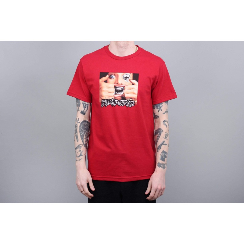 Fucking Awesome Brace Face T-Shirt Red Small