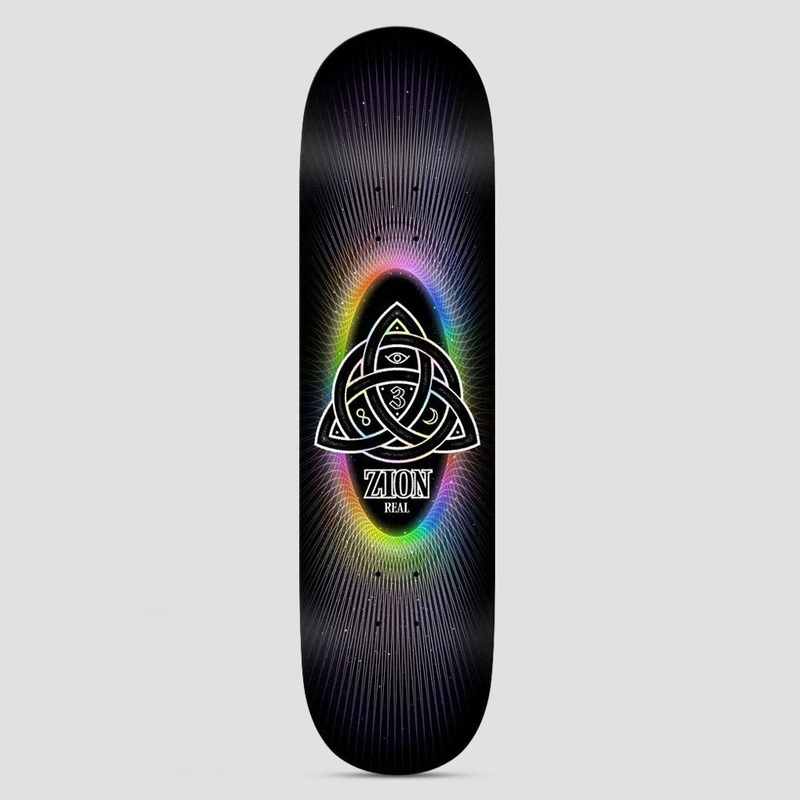 Real 8.5 Zion Power Of Threes Easy Rider Skateboard Deck Black
