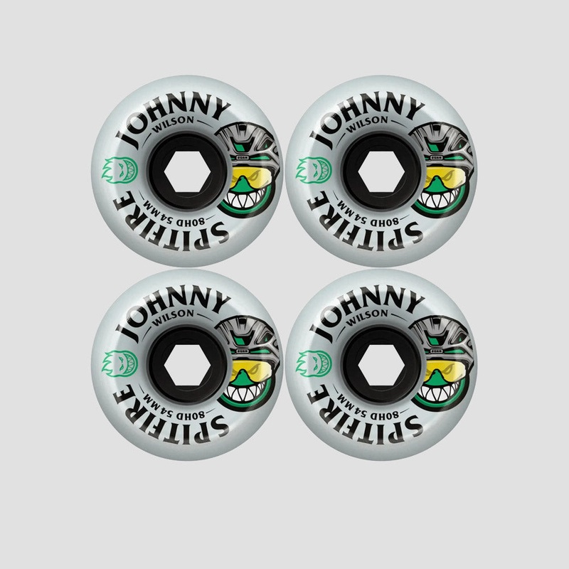 Spitfire 54mm Conical Full 80DU Wilson Burn Squad Skateboard Wheels Clear