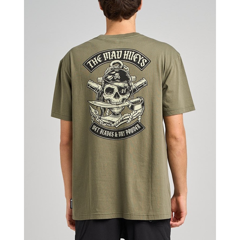 The Mad Hueys HUEYS PIRATE | SS TEE OLIVE S