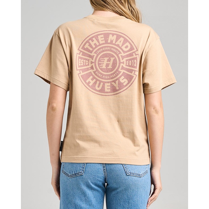 The Mad Hueys MAD SERIES | WOMENS SS TEE LATTE XS