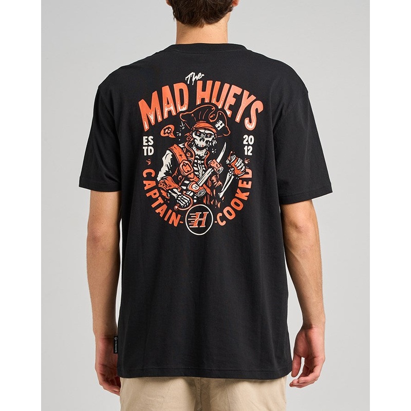 The Mad Hueys THE CAPTAINS COOKED | SS TEE BLACK S