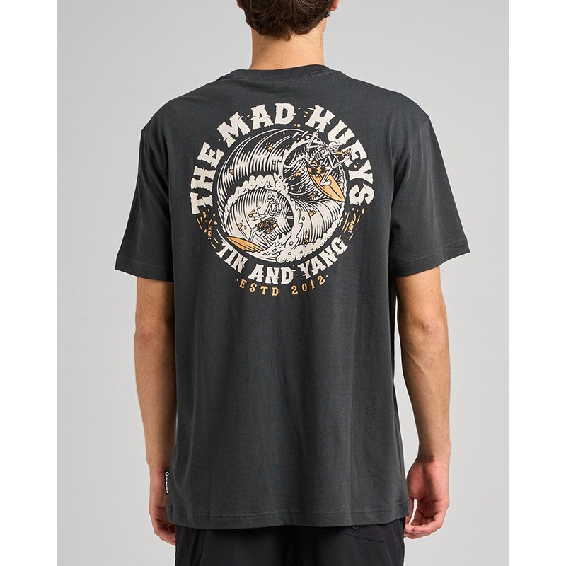 The Mad Hueys TIN AND YANG | SS TEE VINTAGE BLACK S