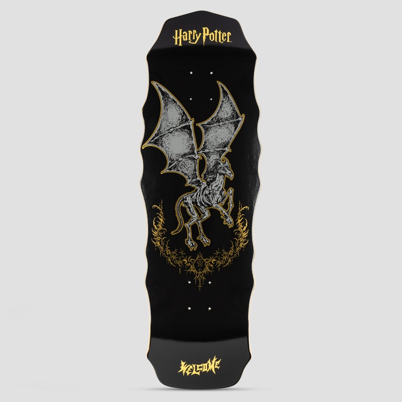 Welcome X Harry Potter 10.0 Thestral Skateboard Deck Black / Gold Foil