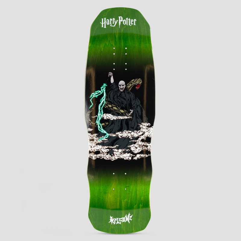 Welcome X Harry Potter 9.75 Voldemort Skateboard Deck Dark Green Stain