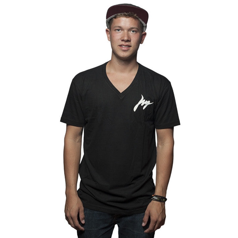 V-neck Black T-shirt S