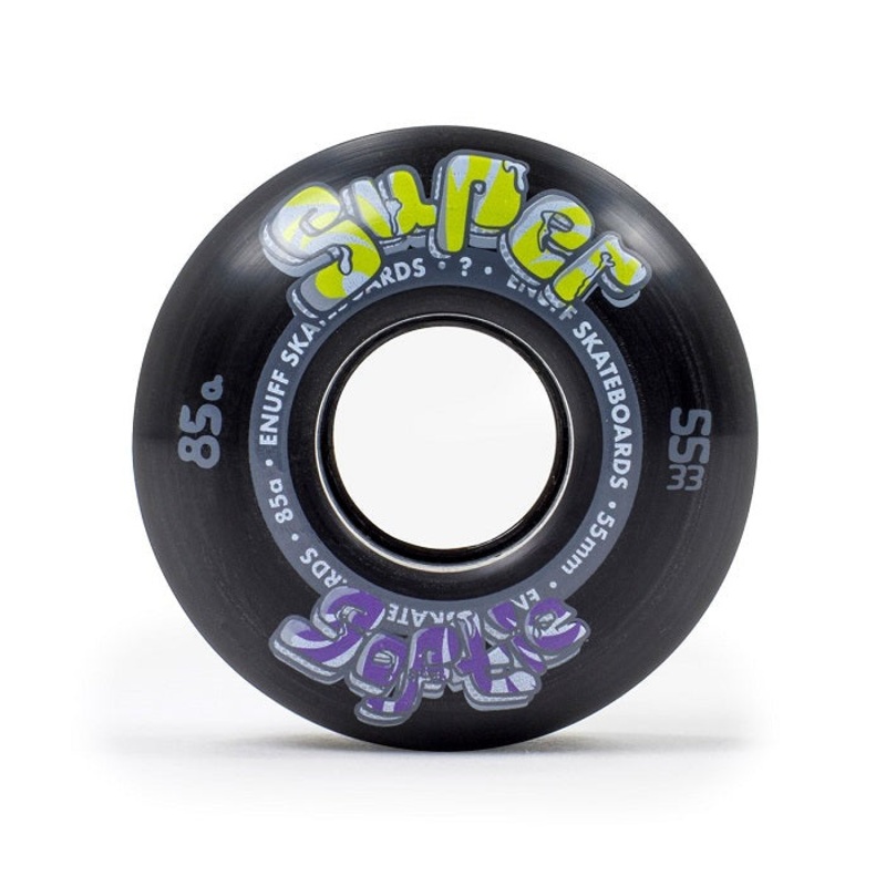 Enuff Super Softie Black Skateboard Wheels – 55mm 85a