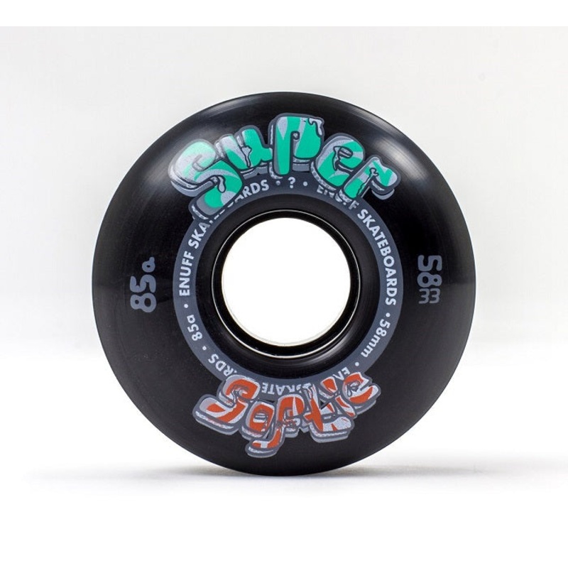 Enuff Super Softie Black Skateboard Wheels – 58mm 85a