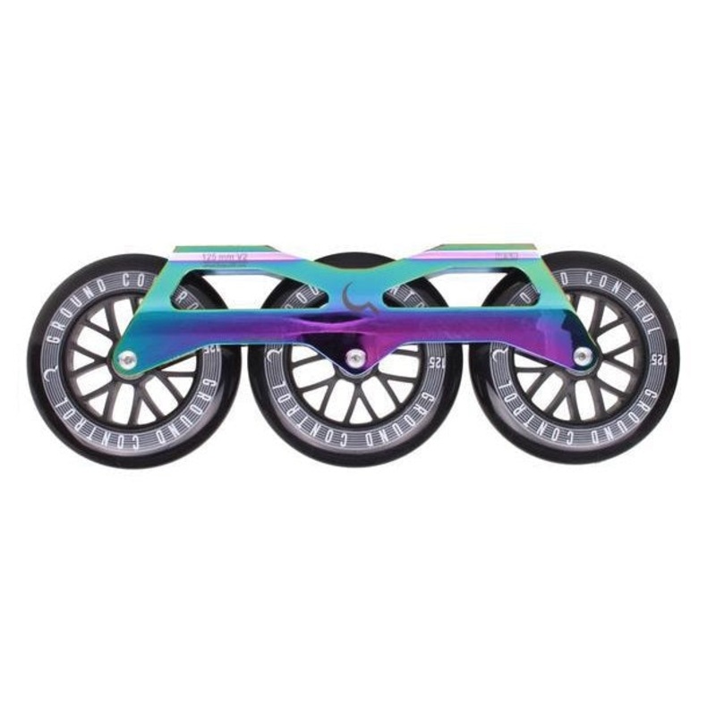 Ground Control Tri Skate Frame V2 125mm Complete Setup – Oil Slick