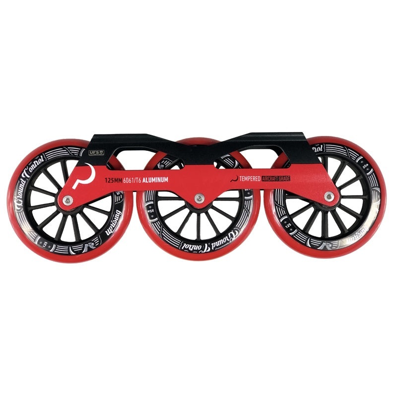 Ground Control Tri Skate Frame V3 125mm Complete Setup – Red