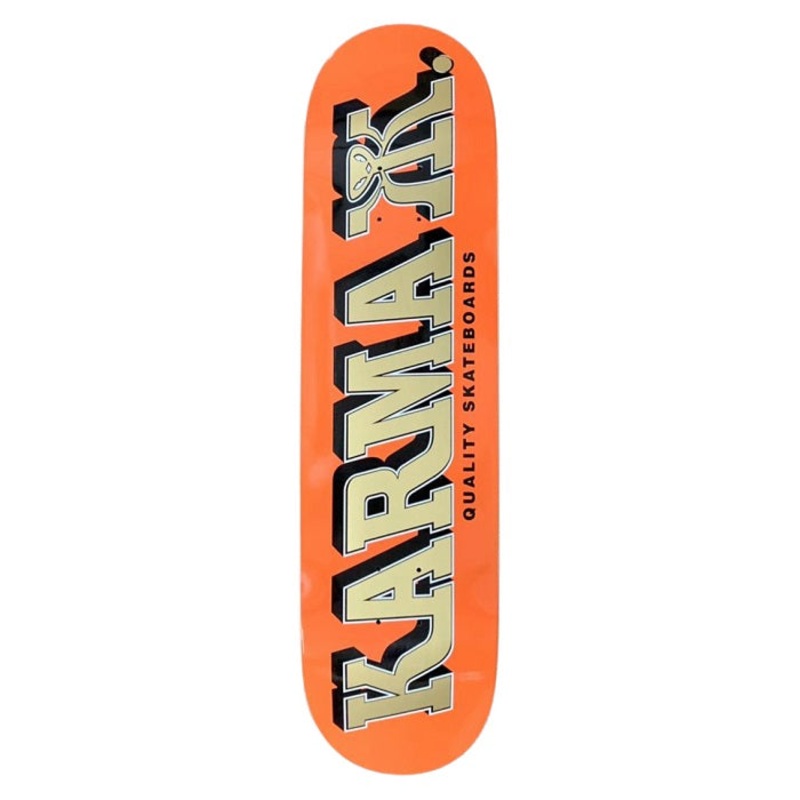 Karma Kizla Orange Skateboard Deck – 8.25″