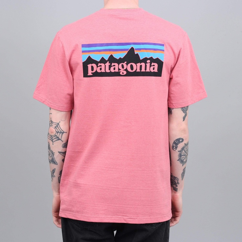 Patagonia P-6 Logo Responsibili T-Shirt Sticker Pink Small