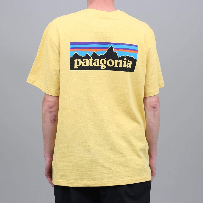Patagonia P-6 Logo Responsibili T-Shirt Surfboard Yellow Small