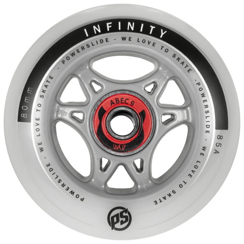 Powerslide Infinity 80mm Wheels With Abec 9 Bearings – Set of 4