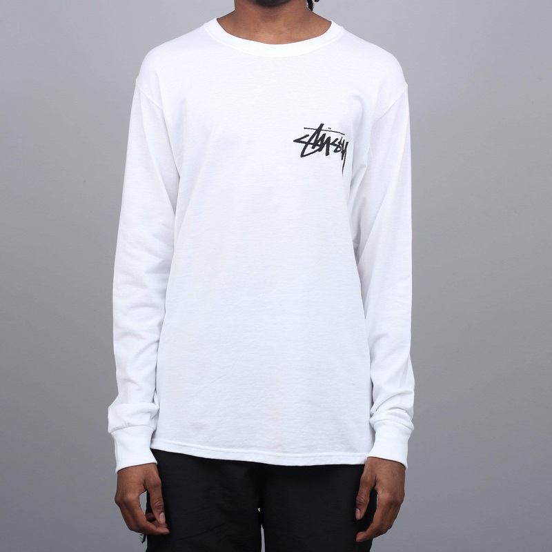 Stussy Stock Longsleeve T-Shirt White Small