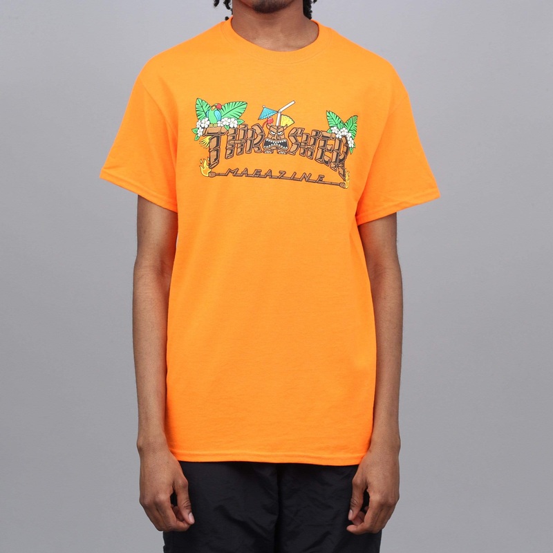 Thrasher Tiki T-Shirt Safety Orange Small