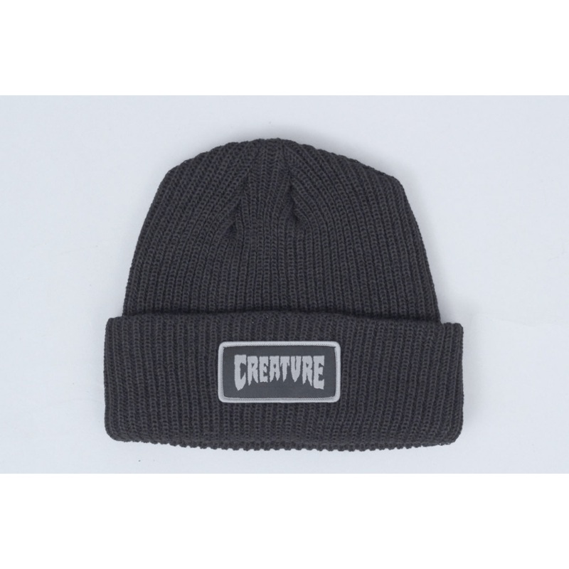 Creature Long Shoreman Patch Beanie Black