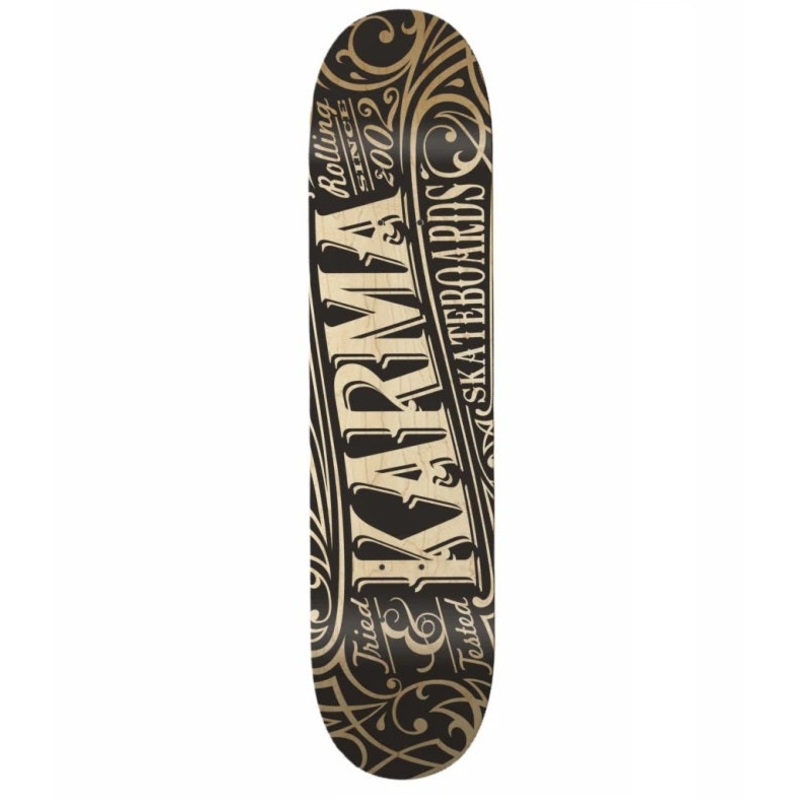 Karma Zoltar Black Skateboard Deck – 8.0″