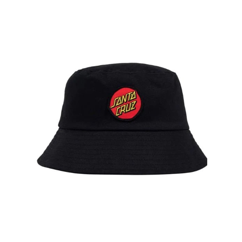 Santa Cruz Classic Dot Patch Boys Bucket Hat BLACK OSFM