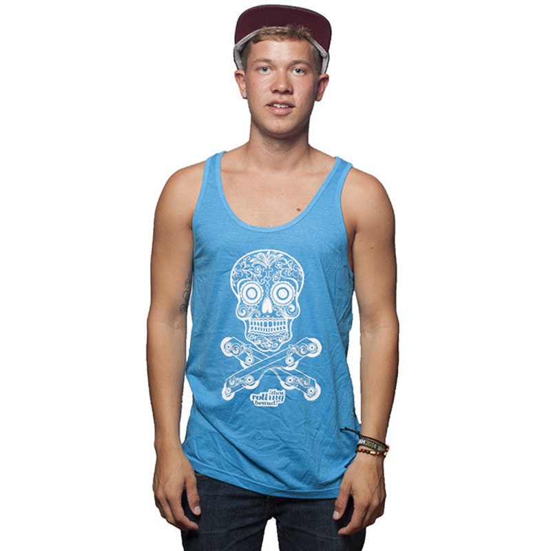 Skull Tank Top blue S