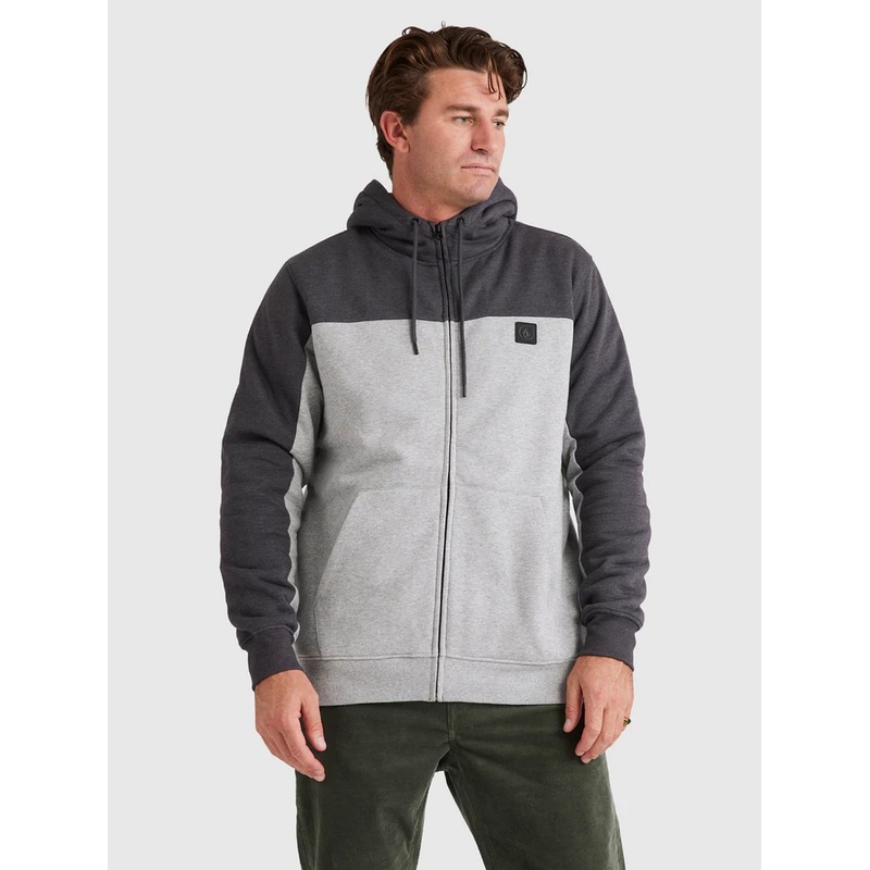 Volcom Division Lined Zip Hood Fleece HGR S