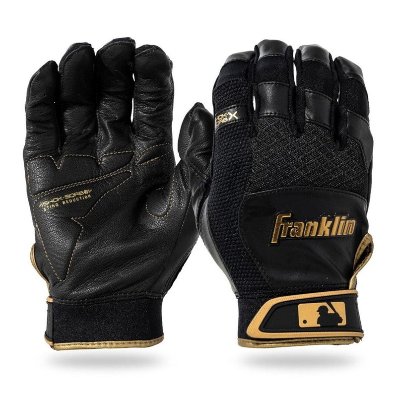 MLB Youth Shok Sorb X Batting Gloves S Black/Gold