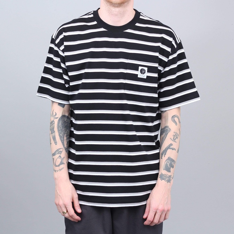 Polar Stripe Pocket T-Shirt Black Small