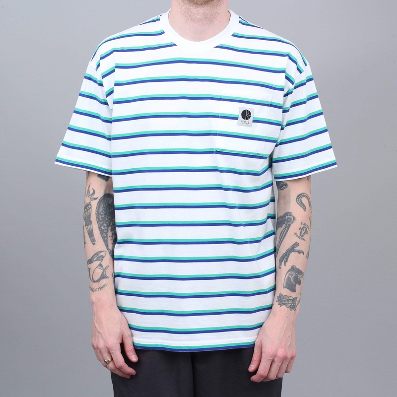 Polar Stripe Pocket T-Shirt White Small