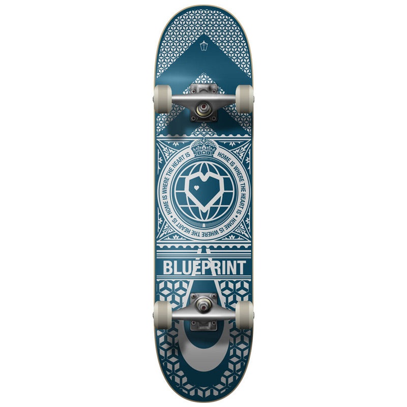 Blueprint Home Heart Navy/White Skateboard – 8.0″