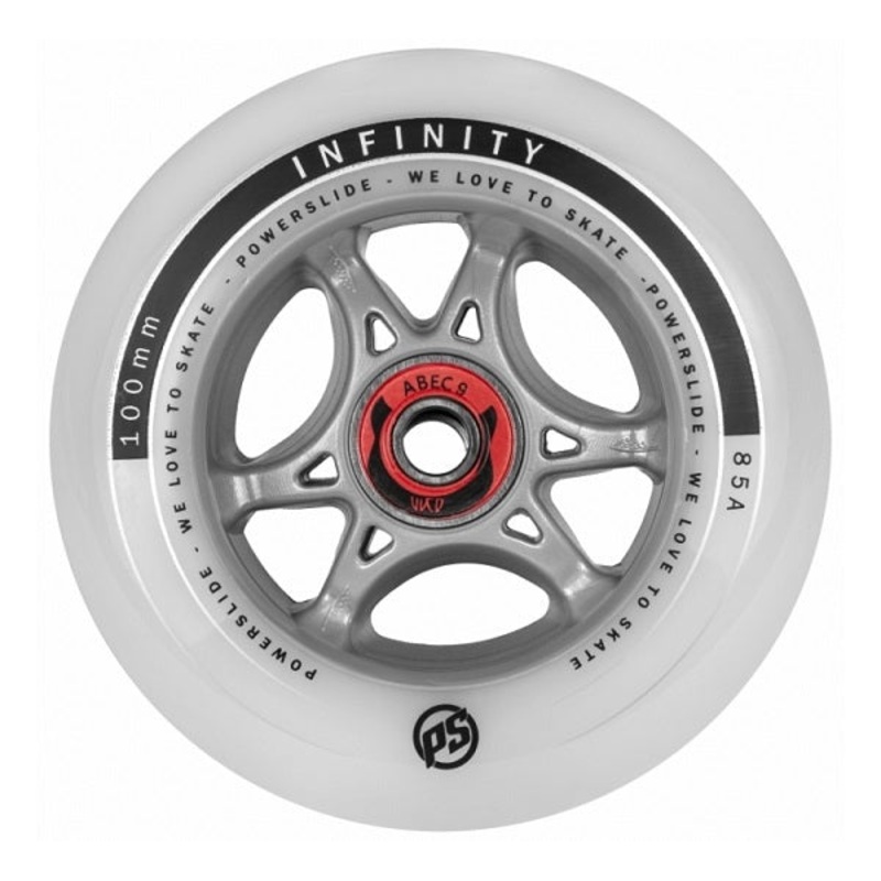 Powerslide Infinity 100mm Wheels With Abec 9 Bearings – Set of 8