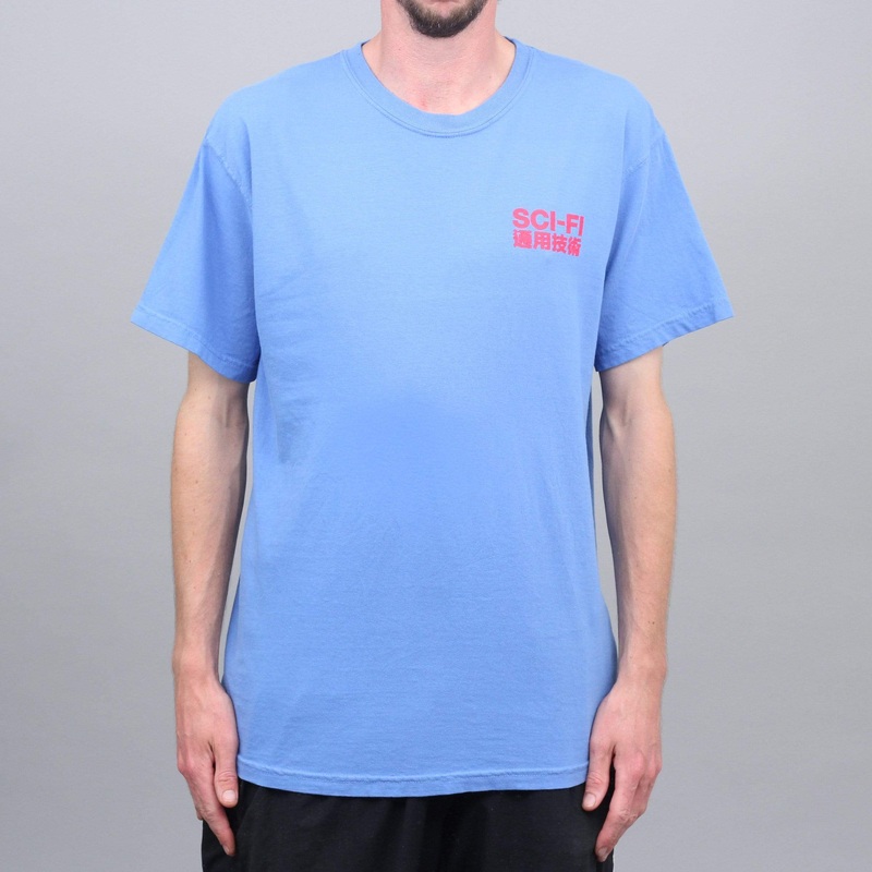 Sci-Fi Fantasy Generic Mandarin T-Shirt Blue Small