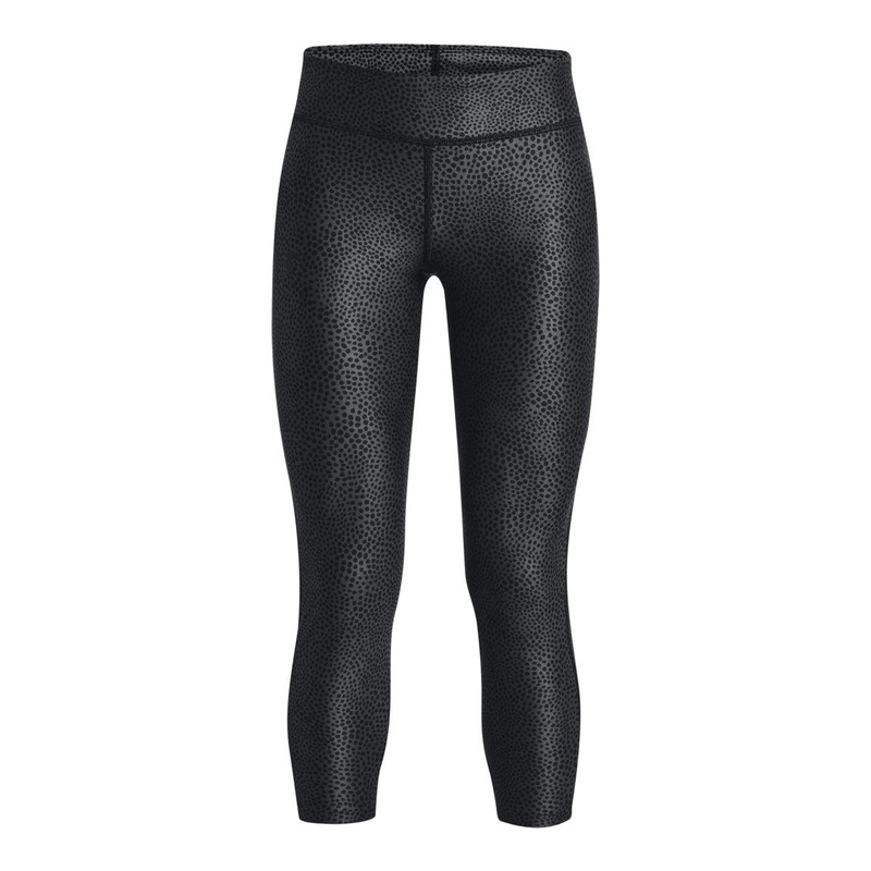 UA HeatGear Armour Printed Ankle Crop Pant – Girls S Black