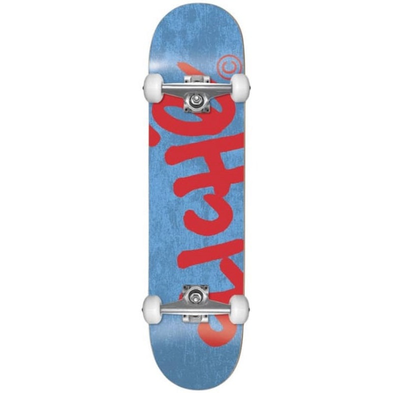 Cliche Handwritten Blue/Red Skateboard – 7.375″