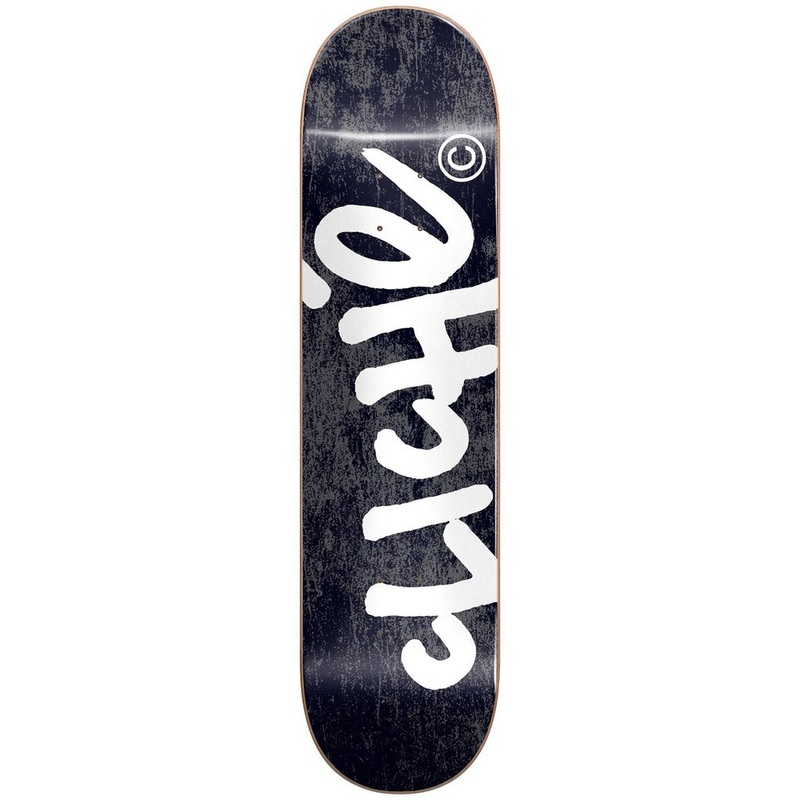 Cliche Handwritten Tie Dye Black Skateboard Deck – 8.25″