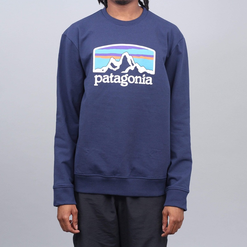 Patagonia Fitz Roy Horizons Uprisal Crew Sweatshirt Classic Navy Small