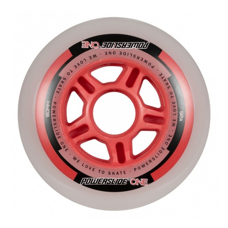 Powerslide One Inline Skate Wheels With Abec 5 Bearings – 90mm 82a Set 8