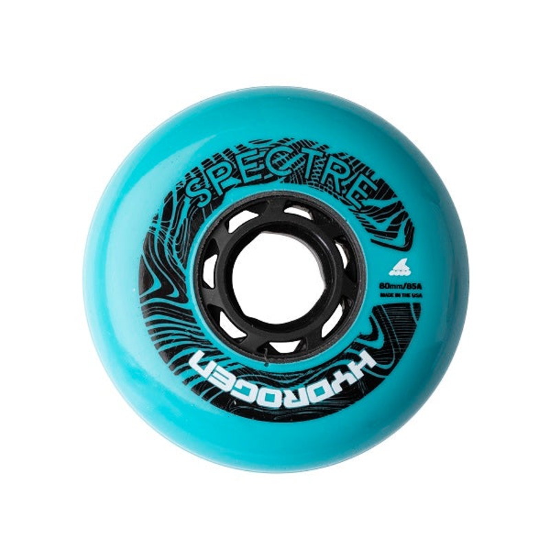 Rollerblade Hydrogen Spectre Inline Skate Wheels Aqua 80mm 85a – Set of 4