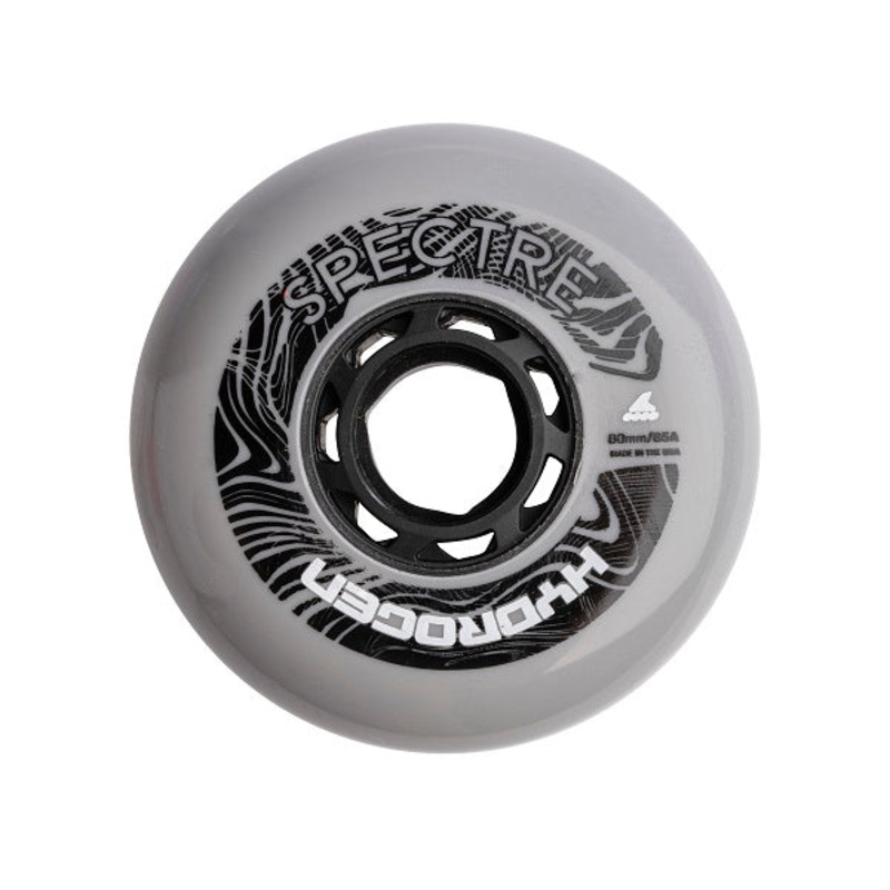 Rollerblade Hydrogen Spectre Inline Skate Wheels Cool Grey 80mm 85a – Set of 4