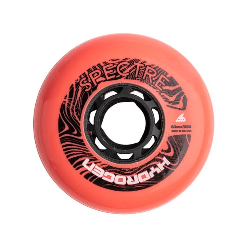 Rollerblade Hydrogen Spectre Inline Skate Wheels Salmon 80mm 85a – Set of 4